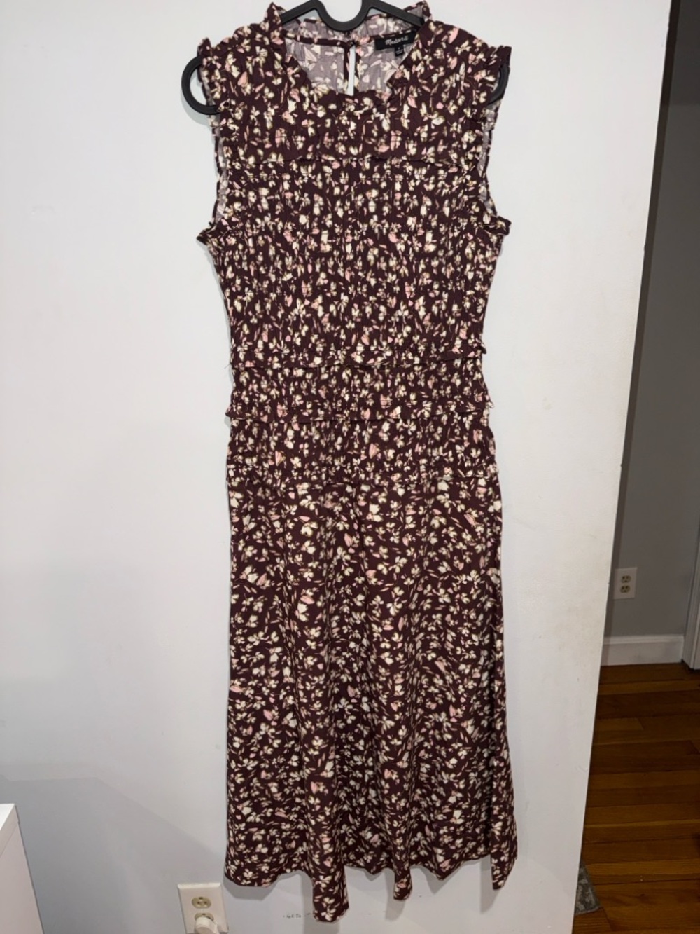Madewell Sleeveless Brown Floral Midi Dress - Picture 6 of 15